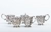 5 Sterling silver cup holders American 20th century pierced demitasse sterling silver cup holders.5 cup holders. 4.45 ozt