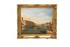 Grand canal Venice oil on canvas 20th century copy of a Canaletto grand canal, Venice in a molded gilt gold frame. Signed lower right.
Approx site si