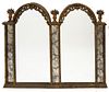 American 20th century Mirror American 20th century neoclassical style pierced frame gold painted over mantle mirror 
Approx 64" x 48"