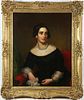 Oil on Canvas "Portrait of a Seated Young Lady," 19th Century
