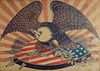 Antique 19th C. American Eagle Folk Art Patriotic Advertising Chromolithograph, circa 1880