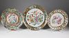 Three Various Chinese Famille Rose Cabinet Plates, 19th Century