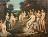 DIANA AND CALLISTO WITH NUDE ATTENDANTS OIL PAINTING
