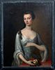 PORTRAIT LADY MARIA TAYLOR BYRD OIL PAINTING