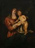 MADONNA & INFANT JESUS OIL PAINTING