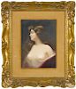 KPM porcelain plaque of a young maiden, signed F. Hohle, 10'' x 7 3/8''.