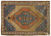 Bakshaish throw rug, ca. 1900, 6'7'' x 4'9''.