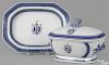 Chinese export porcelain armorial tureen and undertray, early 19th c., 9'' h., 14 1/2'' w.