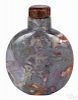 Chinese moss agate snuff bottle, 2 3/4'' h.