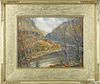 Cullen Yates (American 1866-1945), oil on canvas, titled November Delaware Water Gap Pa, signed