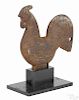 Elgin cast iron rainbow-tailed rooster windmill weight, ca. 1900, 17 1/2'' h.
