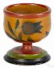 Pennsylvania turned and painted egg cup, late 19th c., possibly Joseph Lehn