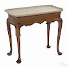 Frank Auspitz, York, Pennsylvania diminutive Queen Anne style mahogany marble top tea table