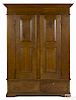 Lancaster County, Pennsylvania Queen Anne walnut schrank, late 18th c., of desirable small size