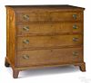 Pennsylvania Federal tiger maple chest of drawers, ca. 1800, 37'' h., 40'' w.