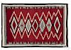 Navajo eye dazzler weaving, 60'' x 40''.