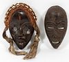 AFRICAN CARVED MASKS 2 PIECES