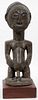 AFRICAN WOOD SEATED FIGURE