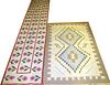 INDIAN DHURRIE HAND WOVEN WOOL RUG AND RUNNER