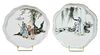 Two Chinese Porcelain Enamel Trays With Figures