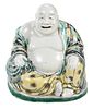 Chinese Porcelain Seated Famille Verte Buddha