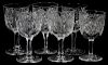 CUT GLASS WATER GOBLETS C. 1900 SIX