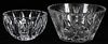 SLOVAKIA CRYSTAL AND AMERICAN CUT GLASS BOWLS TWO
