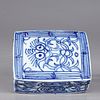 Chinese Ming Dynasty Porcelain Blue & White Seal Paste Box