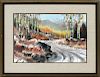 ROY KERSWILL WATERCOLOR AMONG THE MOOSE
