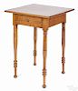 Pennsylvania Sheraton tiger maple one-drawer stand, ca. 1830, 26 1/2'' h., 19 3/4'' w.