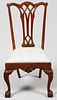 CHIPPENDALE STYLE MAHOGANY SIDE CHAIR C. 1900