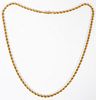 14KT YELLOW GOLD TWIST NECKLACE