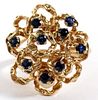 10KT YELLOW GOLD & SAPPHIRE RING
