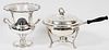 SILVERPLATE CHAMPAGNE BUCKET & CHAFING DISH