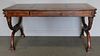Neoclassical Style Leather Top 1 Drawer Desk.
