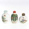 Group (3) Chinese signed porcelain snuff bottles