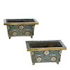 Pair Chinese cloisonne footed jardinieres