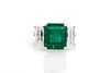 Colombian Emerald Ring with Diamonds