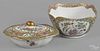 Chinese export porcelain rose medallion bowl, 19