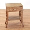 French Art Deco cerused oak occasional table