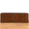 Pr Wormley for Dunbar mahogany and leather chests
