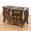 Louis XV kingwood marble top bombe commode