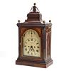 George II style inlaid mahogany bracket clock