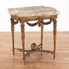 Louis XV giltwood marble top side table