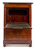 A Charles X Mahogany Secretaire a Abattant Height 55 x width 37 x depth 18 inches.