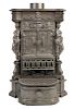 A Continental Cast Iron Stove Height 33 inches.