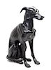 A Bronze Model of a Whippet Height 28 inches.