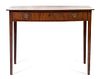 A George III Mahogany Writing Table Height 29 x width 37 3/4 x depth 20 3/4 inches.