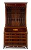 * A Scottish Marquetry and Mahogany Secretary Bookcase Height 96 inches.