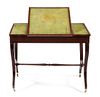 A Regency Inlaid Mahogany Writing Table Height 29 x width 36 1/4 x depth 22 inches.
